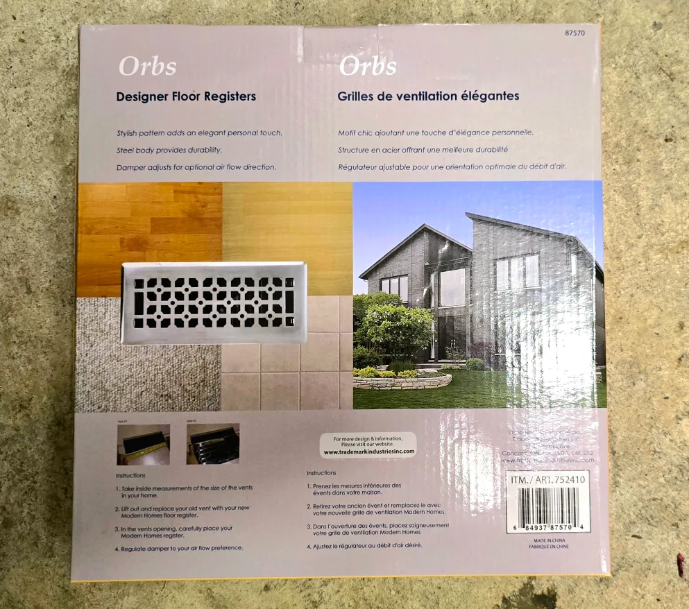 Modern Homes Orbs Designer Floor Registers (Set of 2) thumbnail