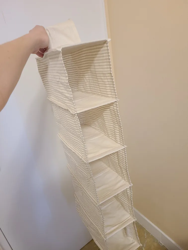 Hanging Closet Organizer - Beige/White thumbnail