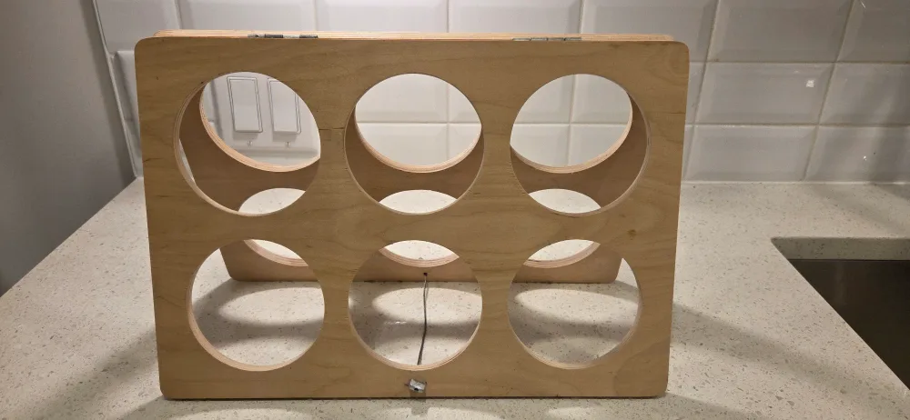 Wooden Wine Rack - Holds 6 Bottles thumbnail