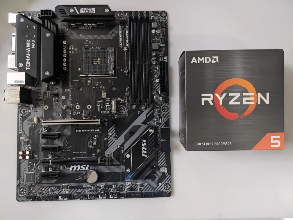 B450 Tomahawk MAX + Ryzen 5 5600X – $280