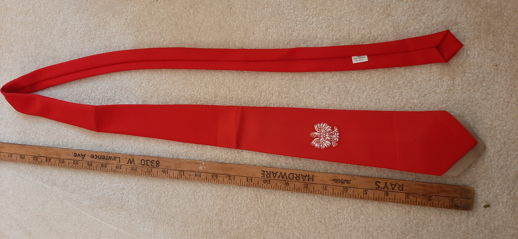 Red Necktie with Polish Eagle - photo 2