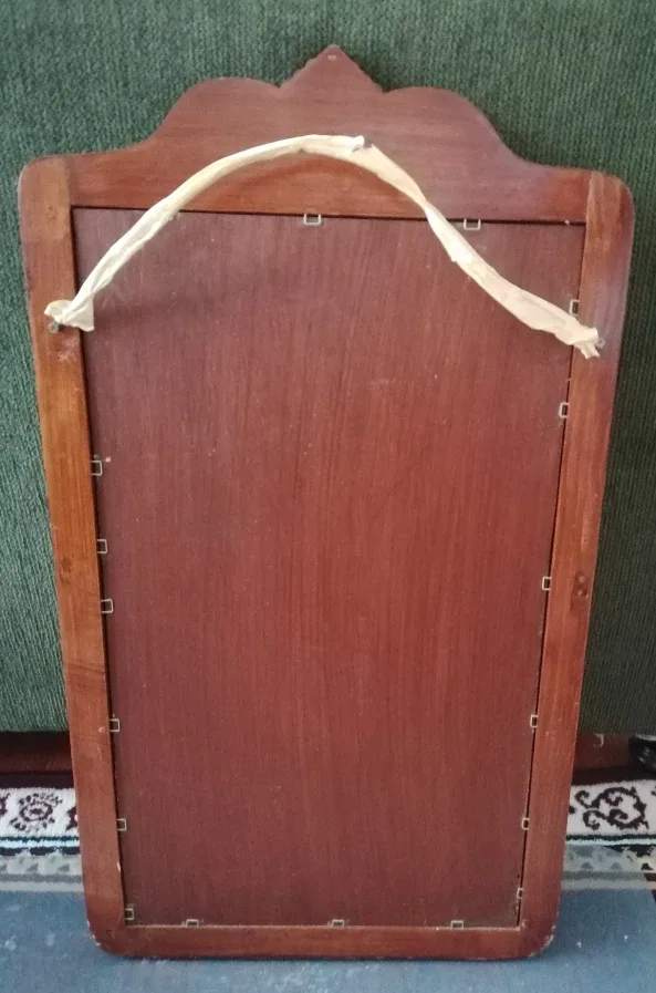 Vintage Wooden Framed Mirror image indicator(4)