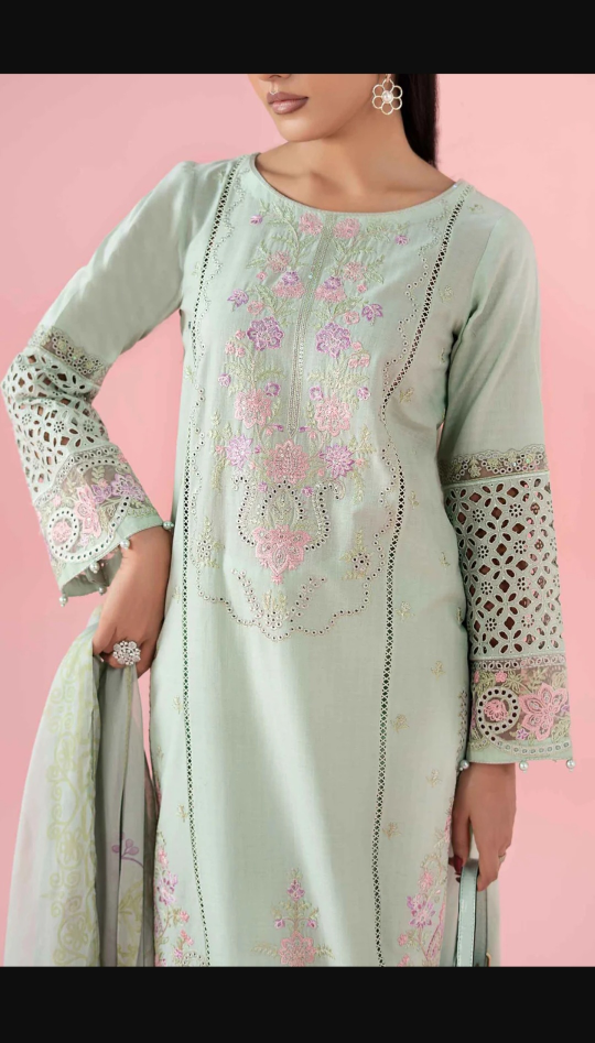 Maria.B Mint Green Embroidered dress - photo 4