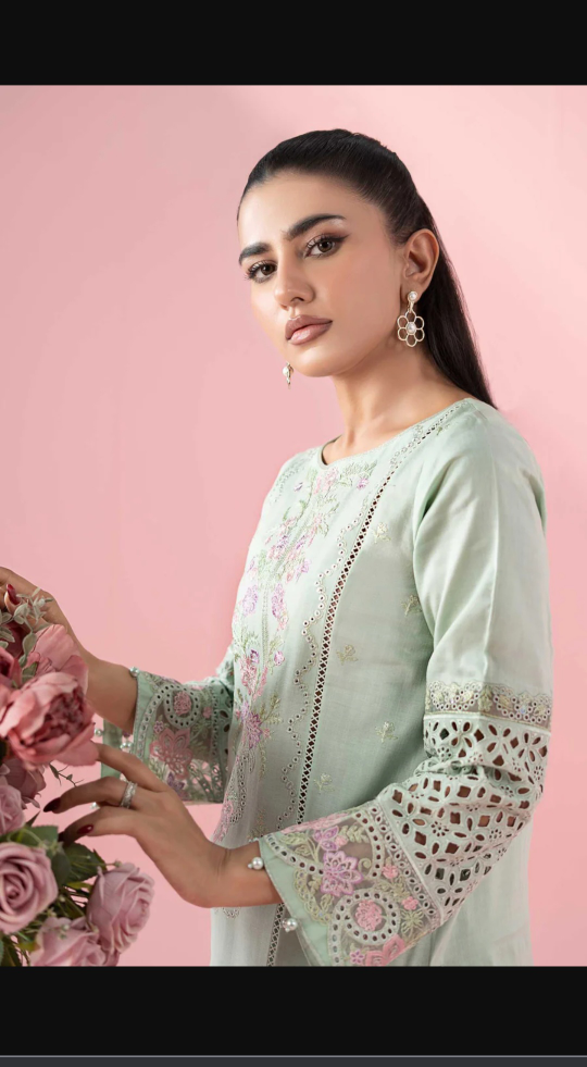 Maria.B Mint Green Embroidered dress - photo 5