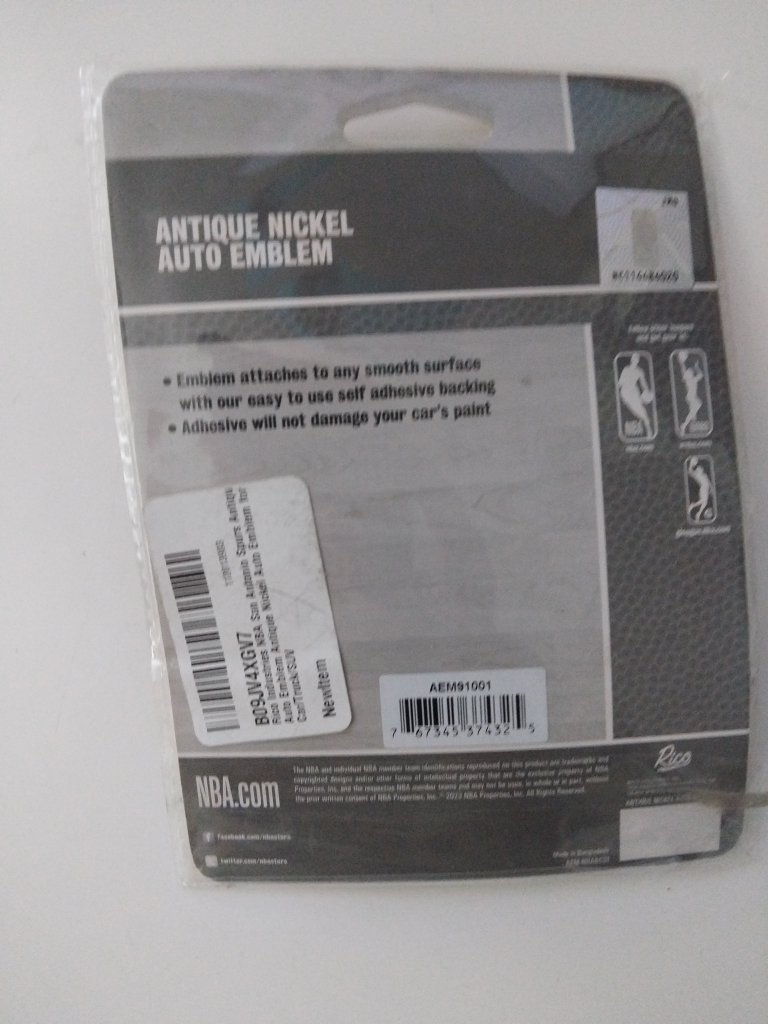 NBA San Antonio Spurs Auto Emblem - photo 2