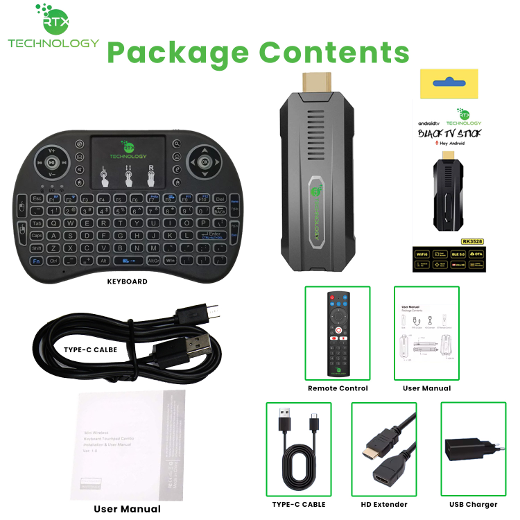 RTX Technology Android TV Stick & Mini Keyboard - photo 2