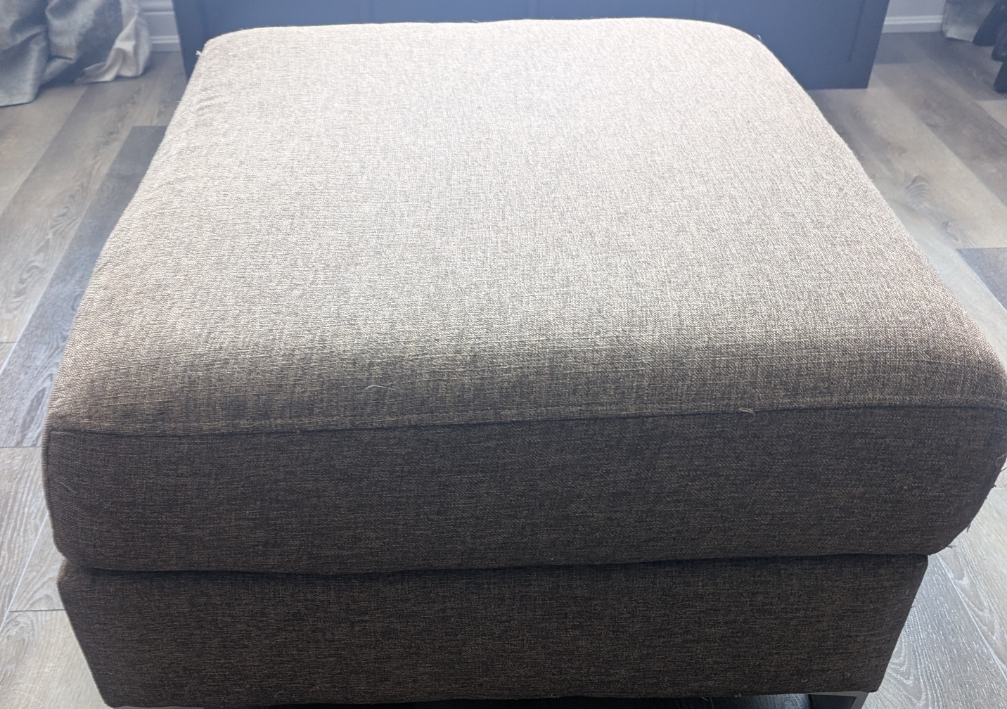 8' Brown Sofa and Ottoman Set - photo 4