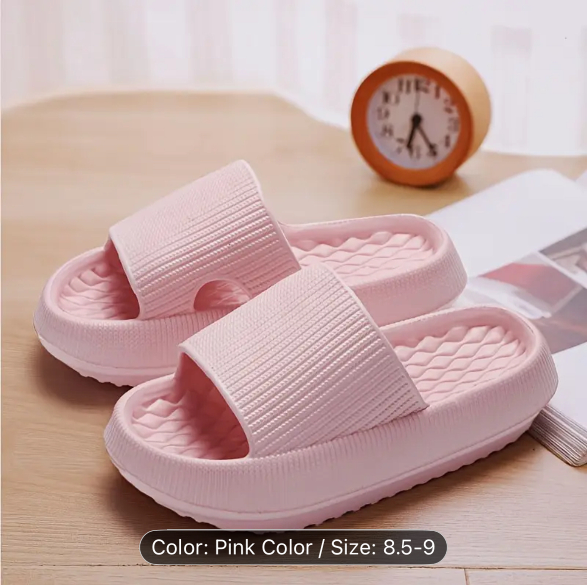Cloud Slides - Size.: 8.5-9 - Color: Pink, Khaki, and Black - photo 2