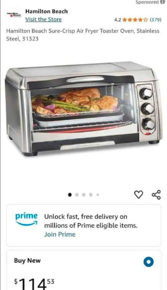 Hamilton Beach Sure-Crisp Air Fryer Toaster Oven