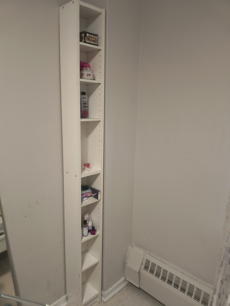 Tall White Bathroom Shelf