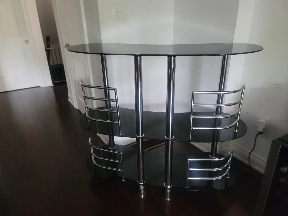 Black Glass Bar Table image indicator(2)