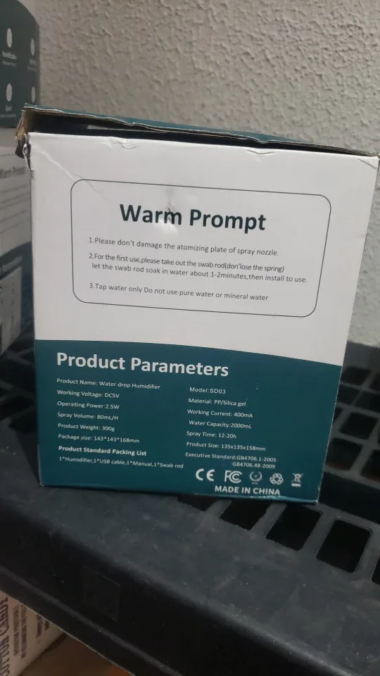 H2O Water Drop Humidifier image indicator(3)