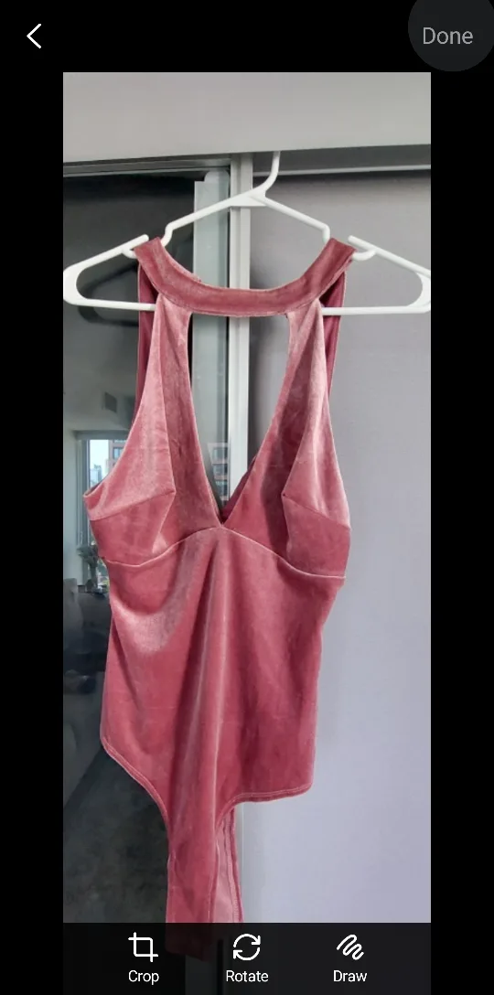 Pink Velvet Bodysuit