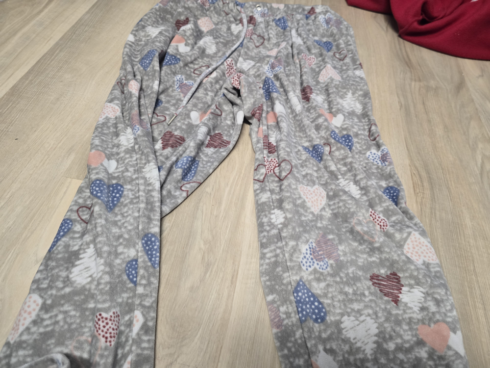 Matching Grey Heart Pajama Set