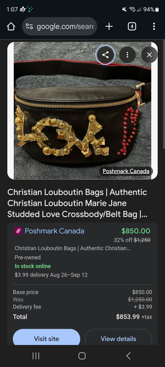 Christian Louboutin Marie Jane Studded Belt Bag - photo 5