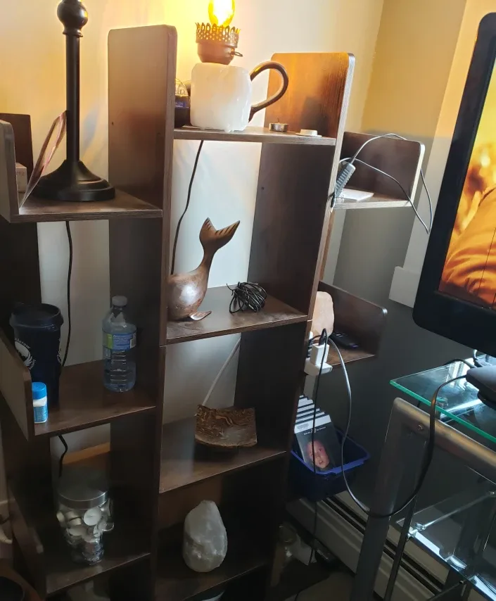 Brown Wooden Shelving Unit