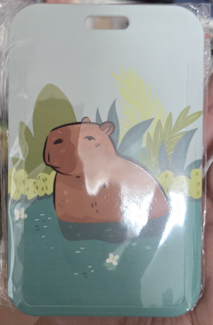 Capybara Card Holder with Lanyard - New