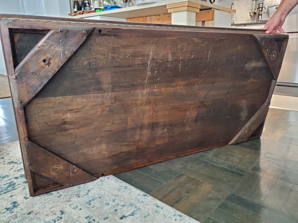 Rare 1930's Hard Wood & Glass Display Table image indicator(4)