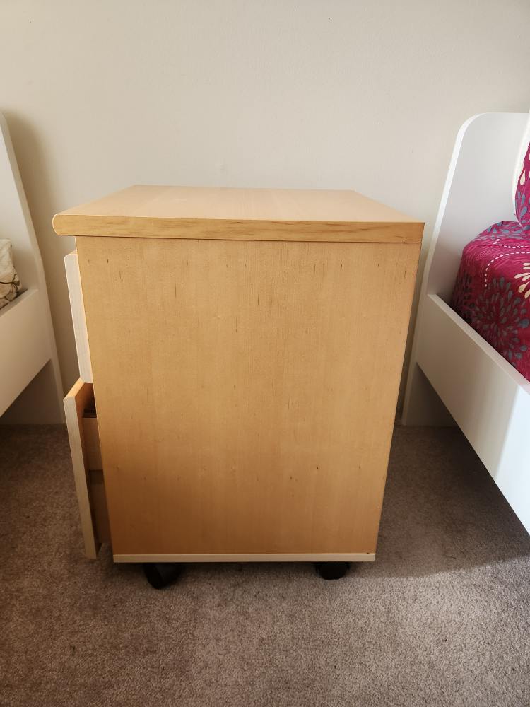 Wooden Bedside Table with Drawers - photo 5