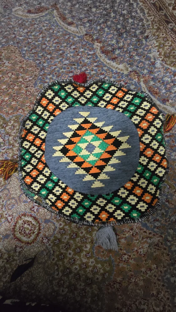 Handmade Decorative Pouf covers - Set of 2 thumbnail