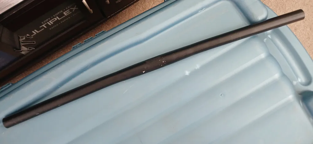 Bike handlebars - black, L 24⅜" x C 3¼", 5⁰ -  Read description thumbnail