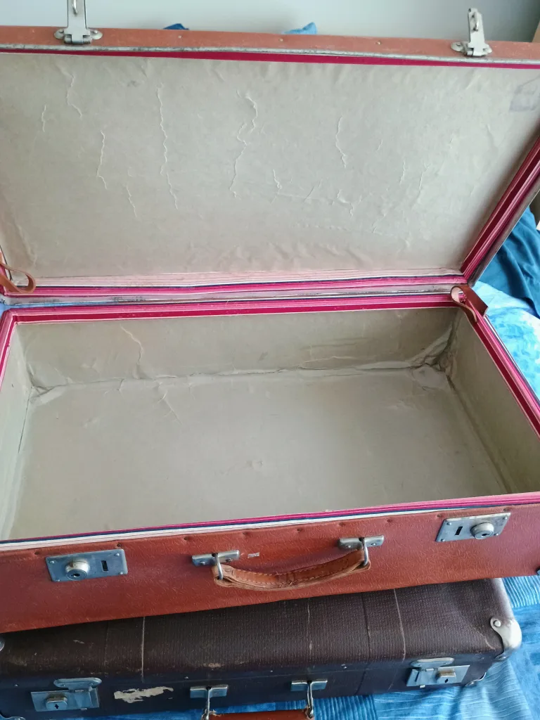 🧡 🎉👉 Vintage Suitcases - Set of Two... bon voyage image indicator(3)