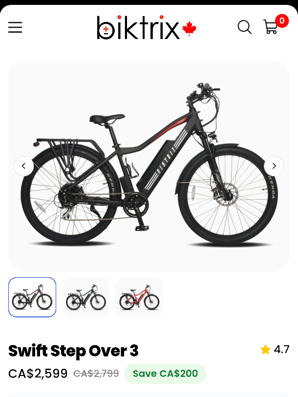 🚲 For Sale: Biktrix Swift Step Over 3 Electric Bike