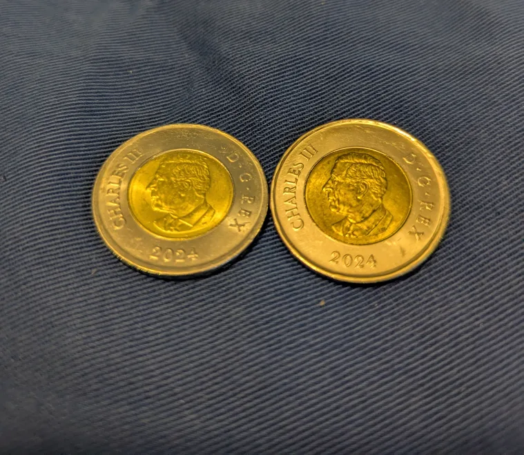 Two 2024 Canada $2 Toonies image indicator(2)