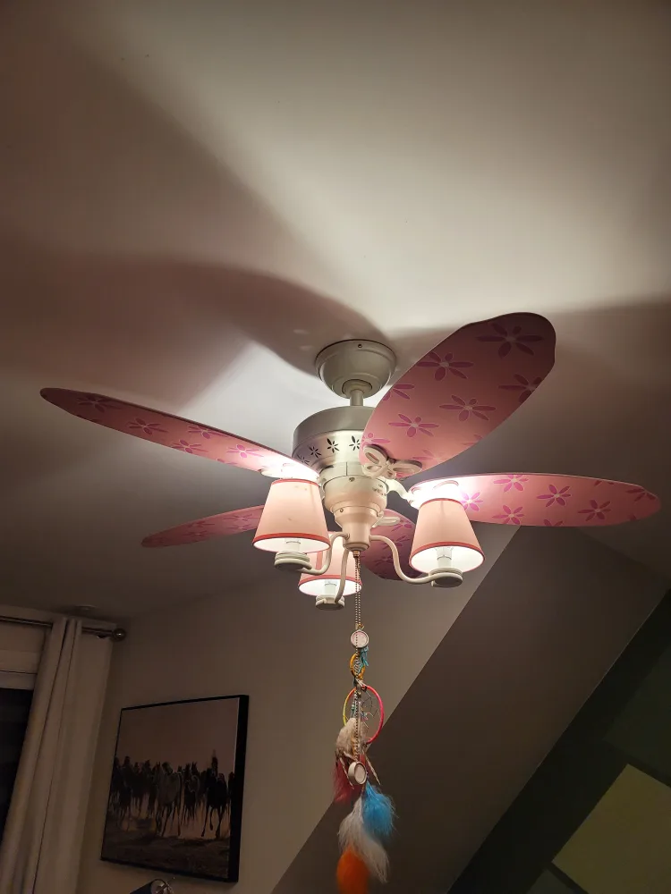 Pink Floral Ceiling Fan image indicator(2)