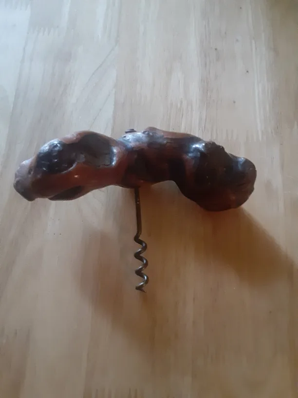 Rustic Wooden grapevine Corkscrew for wine opening thumbnail