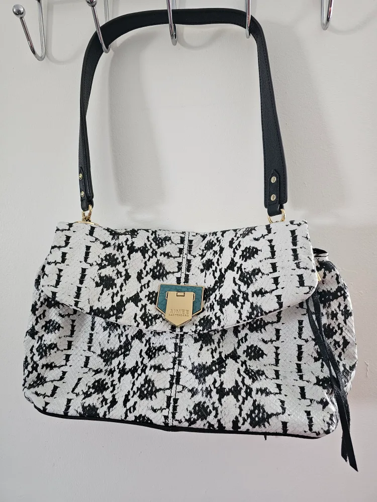 Aimee Kestenberg Snakeskin Print Leather Handbag thumbnail