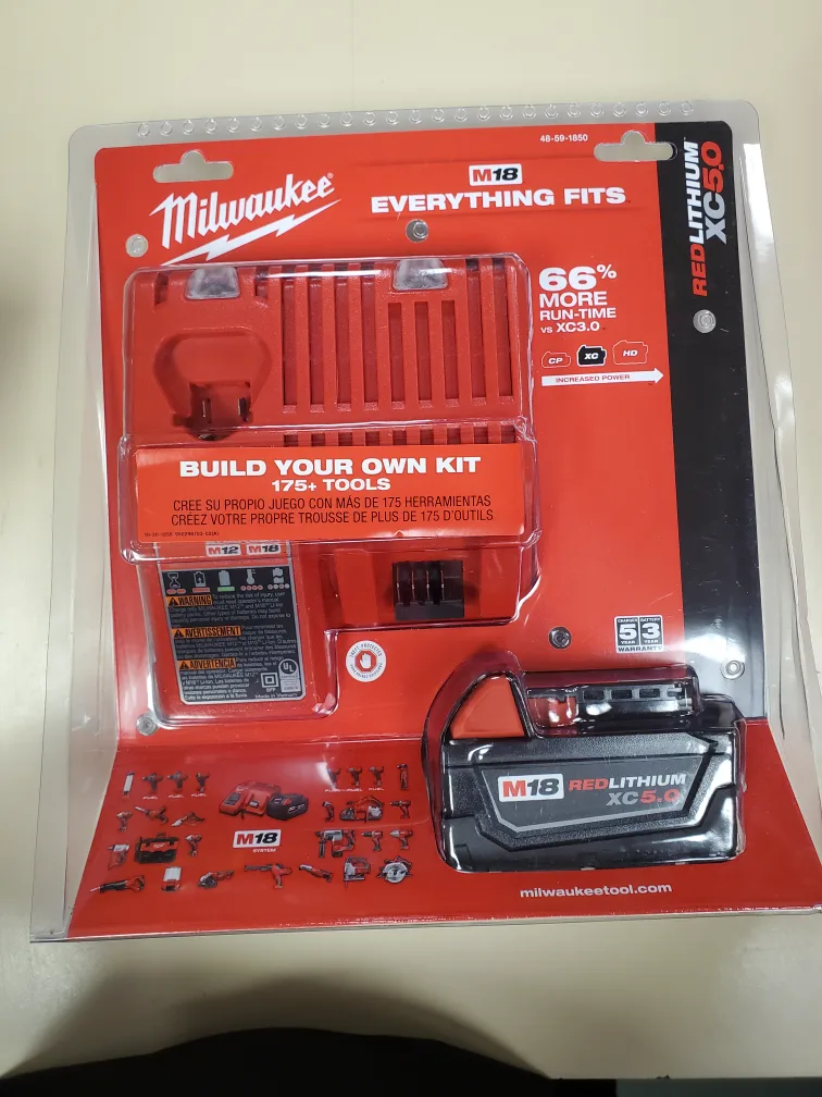New Milwaukee M18 REDLITHIUM XC5.0 Battery Kit thumbnail