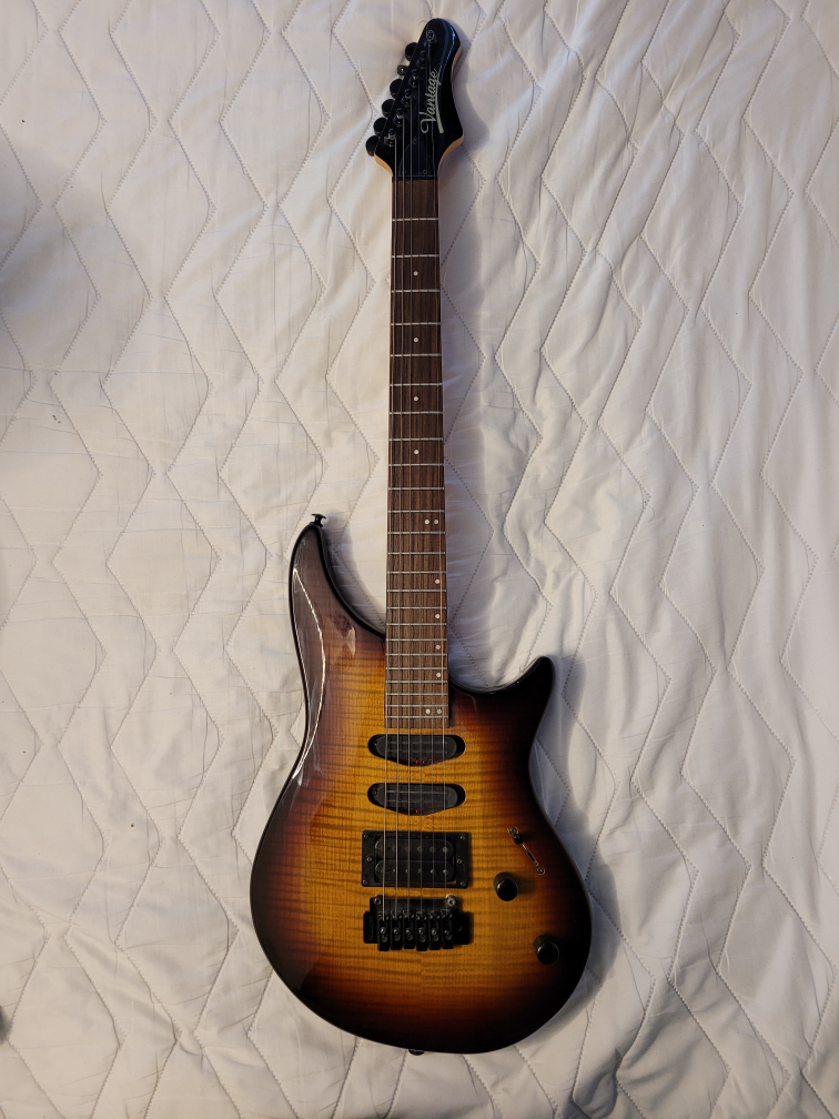 Vintage Electric Guitar - Sunburst Finish