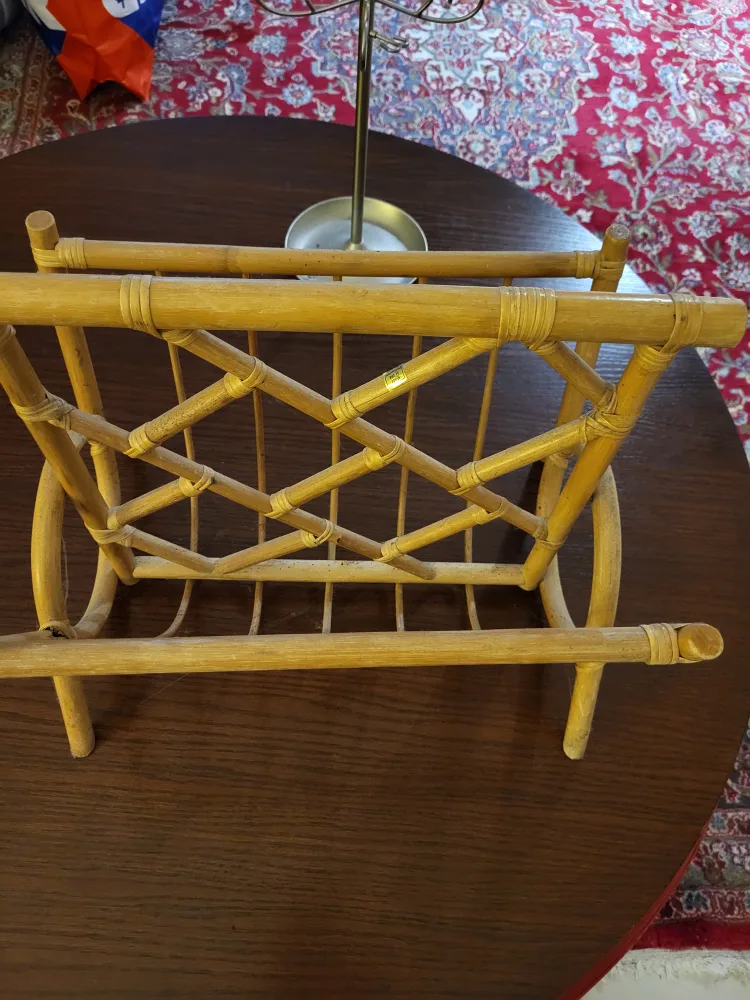 Vintage Bamboo Magazine Rack thumbnail