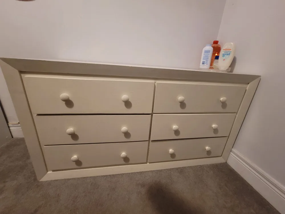 6-Drawer Dresser - Cream Colour thumbnail