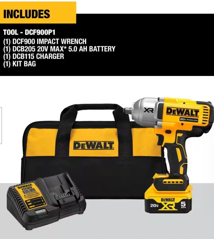 DeWalt DCF900 Impact Wrench Kit