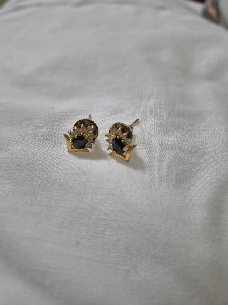 Earrings with Black Stone thumbnail