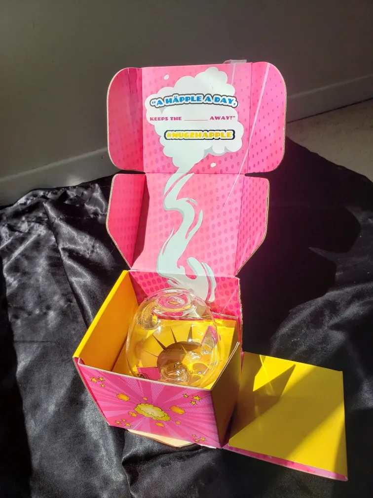 Happle Nugz _HASH_Portable Glass Bong image indicator(2)