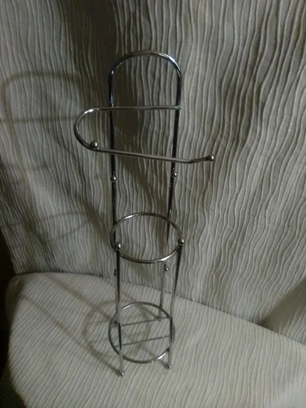Chrome Toilet Paper Holder Stand thumbnail