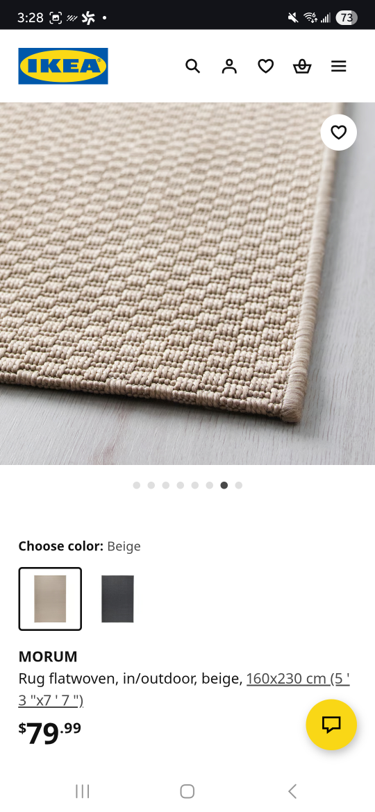 IKEA MORUM Rug - Beige, 160x230 cm - photo 2