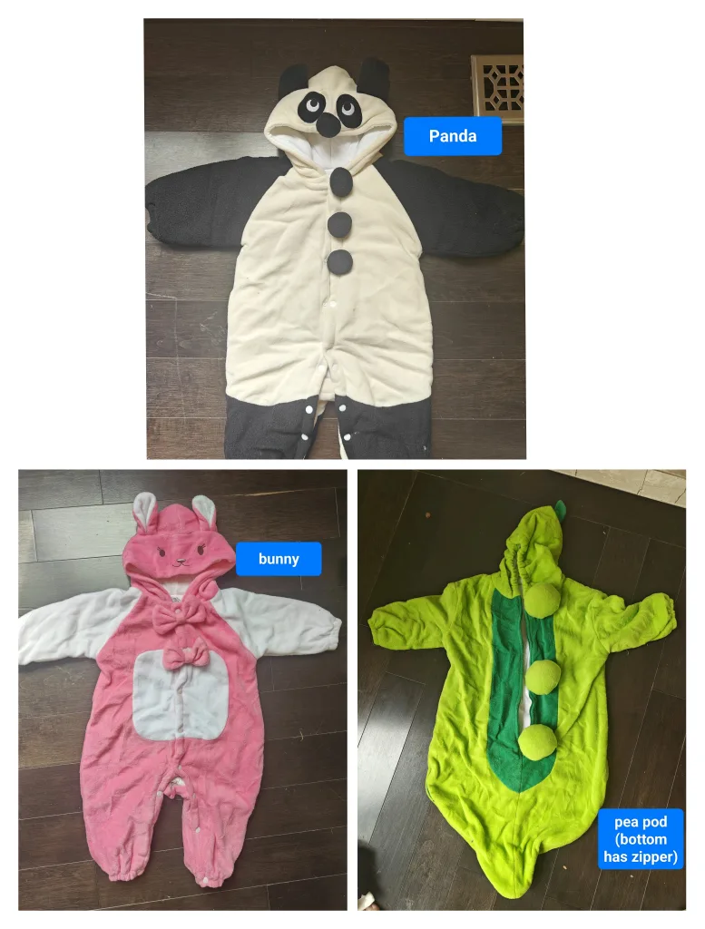 brand new baby dress up onesie. comfy fleece thumbnail