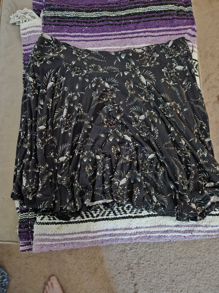 Killstar Black and White Floral Miniskirt - photo 3