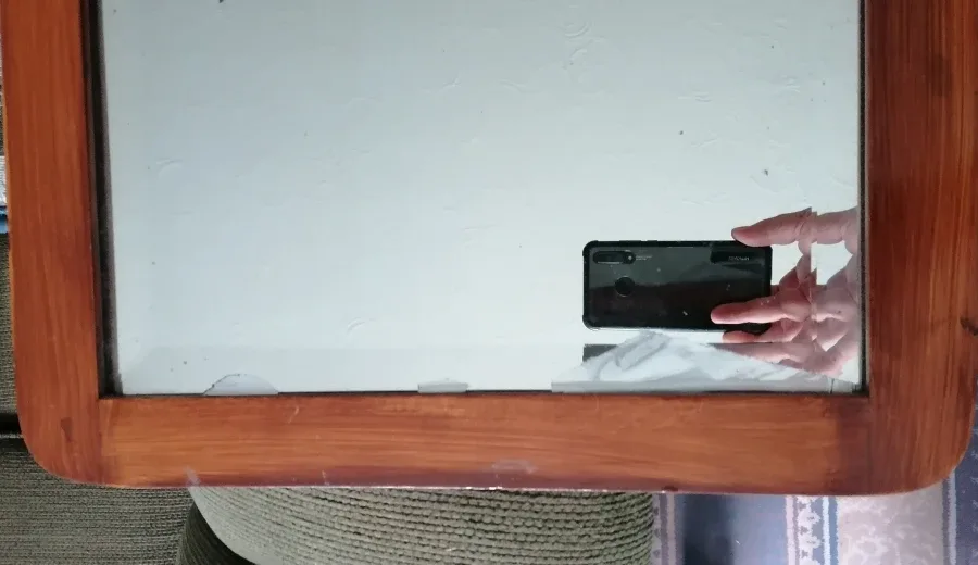 Vintage Wooden Framed Mirror image indicator(6)