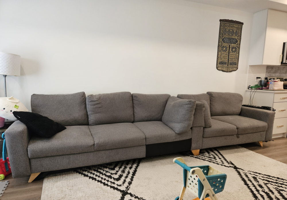 Grey Sectional 2 piece L Shape Sofa - photo 2