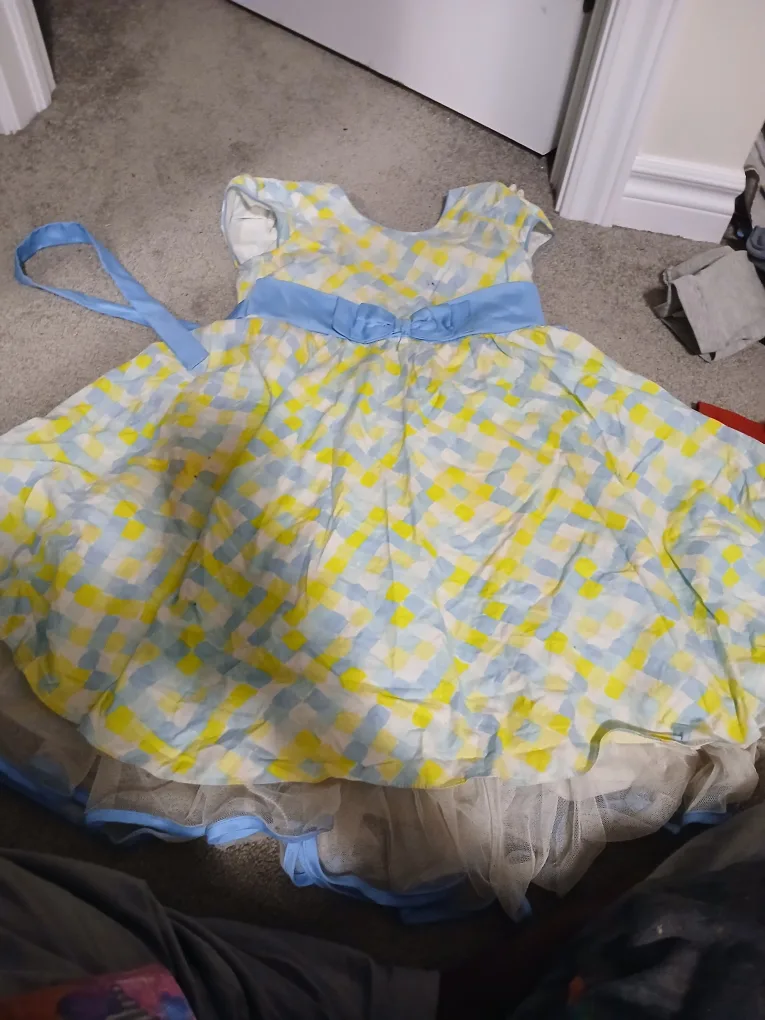 Blue & Yellow Checkered Dress thumbnail