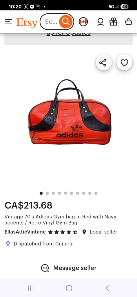 Vintage Adidas Gym Bag - Red & Navy - photo 4