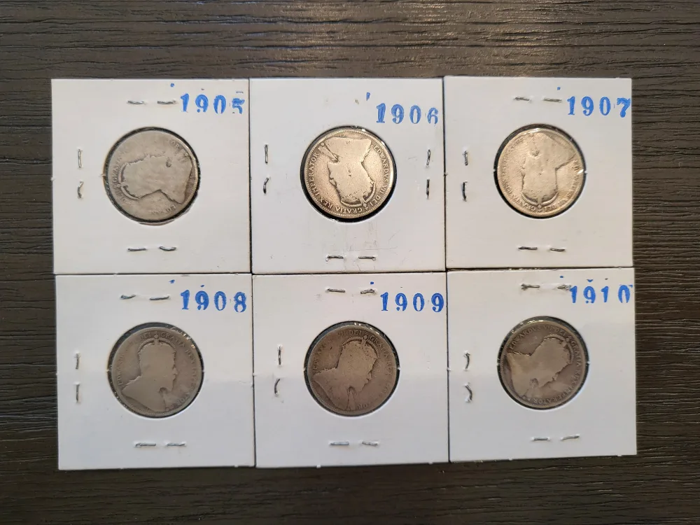 Antique Canadian Quarters (1905-1910) image indicator(4)