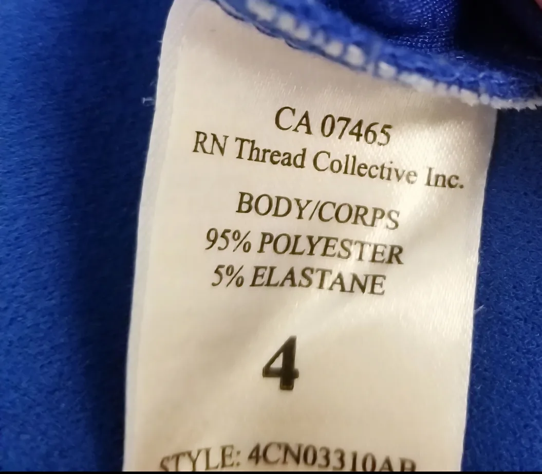 Brand New A.B.S. Collection Off-Shoulder Blue Shift Dress image indicator(7)