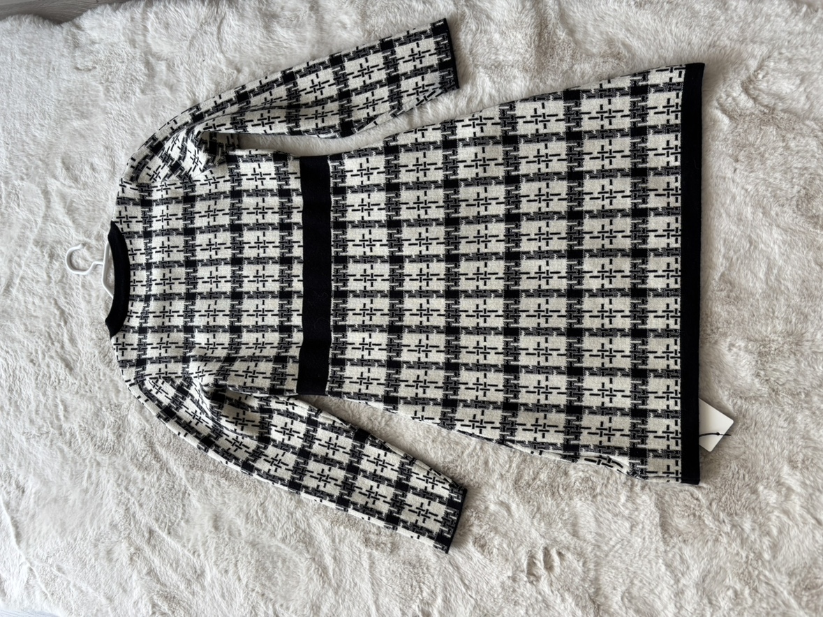 Black & White Knit Dress - photo 2