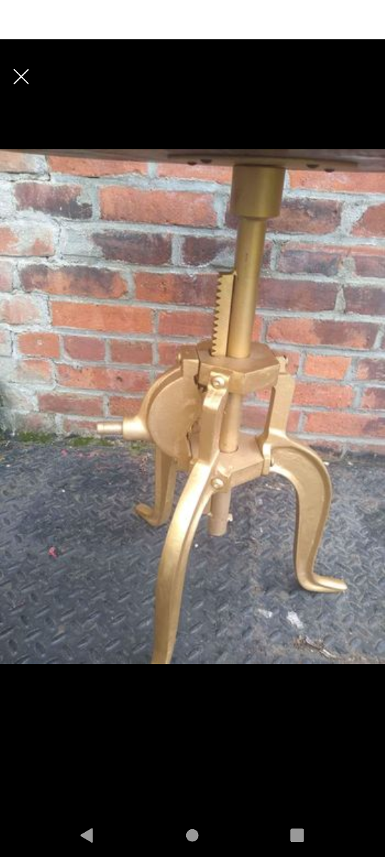 Vintage Gold Accent Table - photo 2